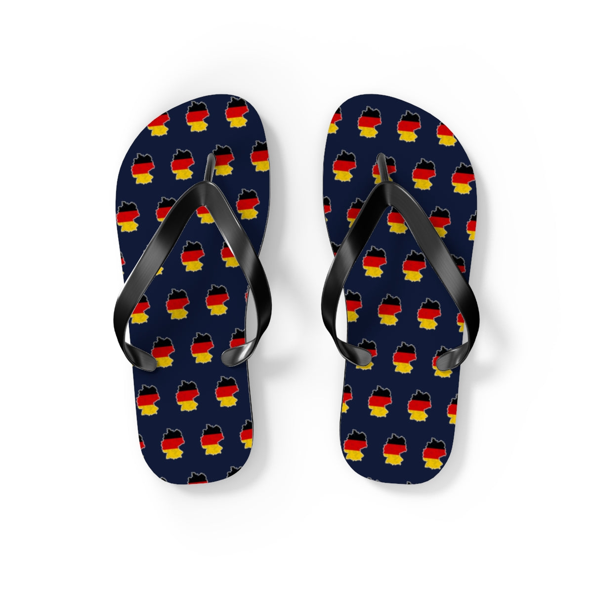 Germany Mission flag map flip flops by Weak Things view 2