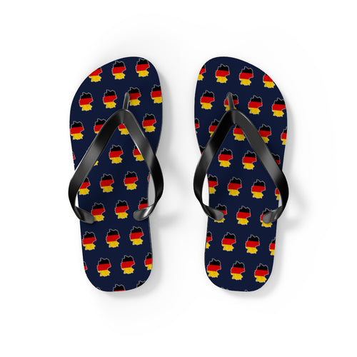 Germany Mission flag map flip flops by Weak Things view 2