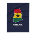 Ghana Accra East Mission flag map fleece blanket by Weak Things
