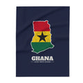 Ghana Accra North Mission flag map fleece blanket by Weak Things