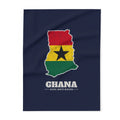 Ghana Accra South Mission flag map fleece blanket by Weak Things