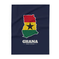 Ghana Kumasi Mission flag map fleece blanket by Weak Things