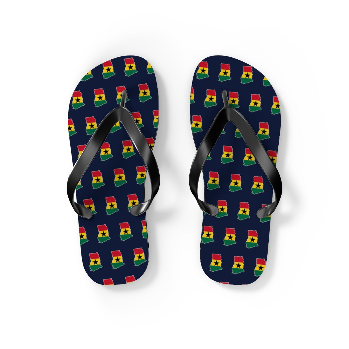 Ghana Mission flag map flip flops by Weak Things view 2