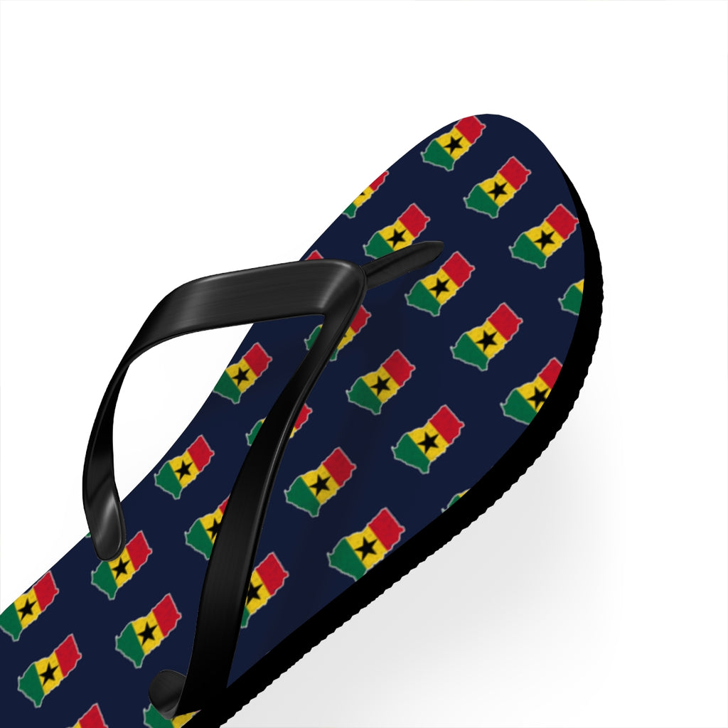 Ghana Mission flag map flip flops by Weak Things view 3