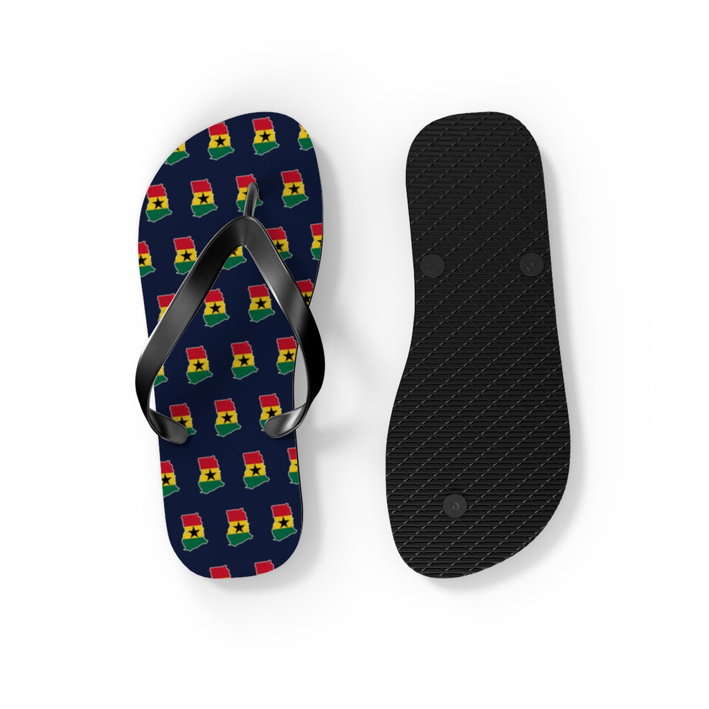 Ghana Mission flag map flip flops by Weak Things view 4