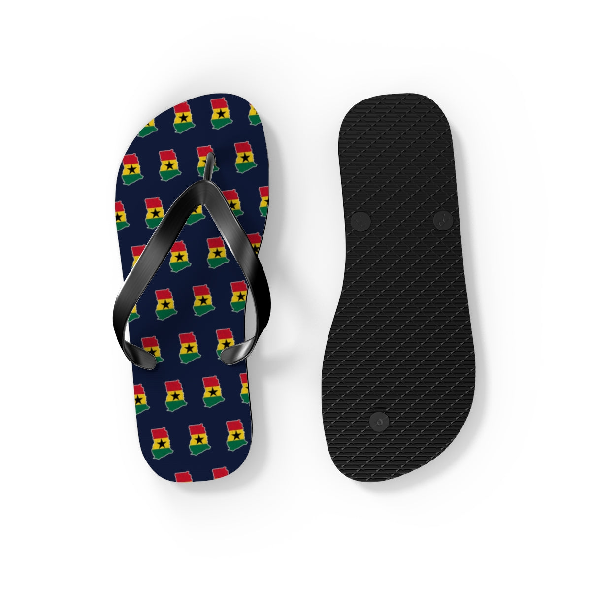 Ghana Mission flag map flip flops by Weak Things view 4
