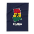 Ghana Sunyani Mission flag map fleece blanket by Weak Things