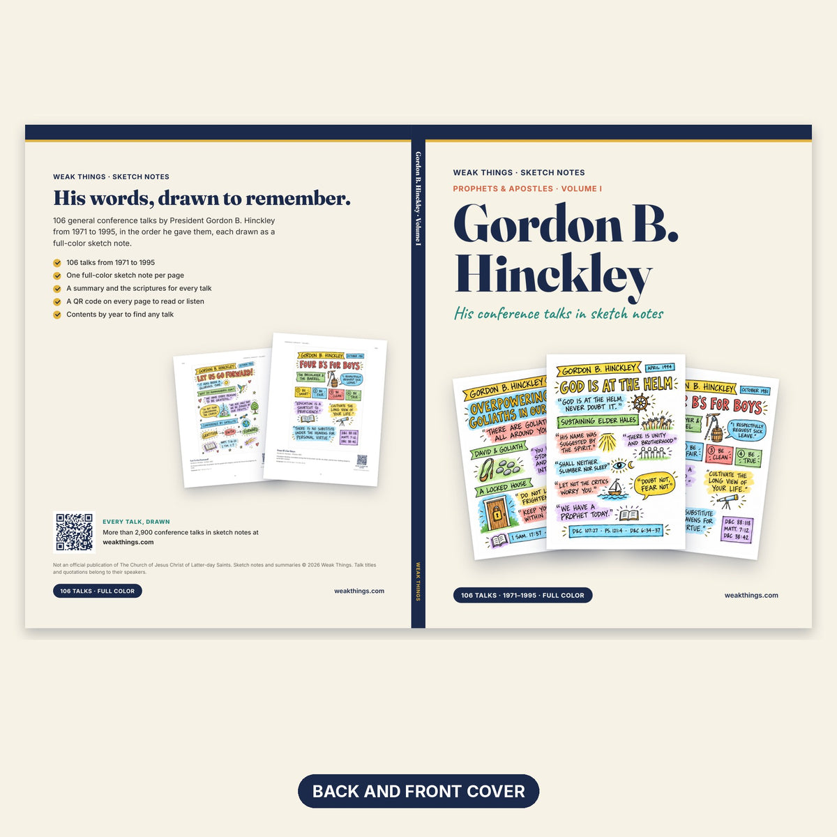 Gordon B. Hinckley Volume I back and front cover