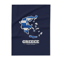 Greece Athens Mission flag map fleece blanket by Weak Things