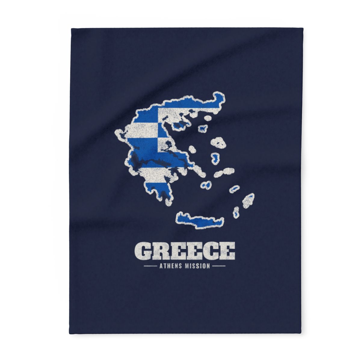 Greece Athens Mission flag map fleece blanket by Weak Things