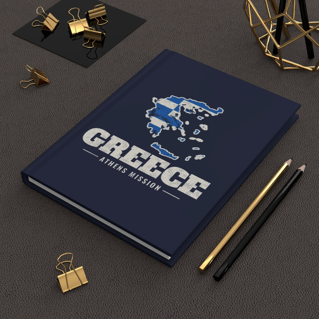 Greece Athens Mission flag map journal by Weak Things view 2