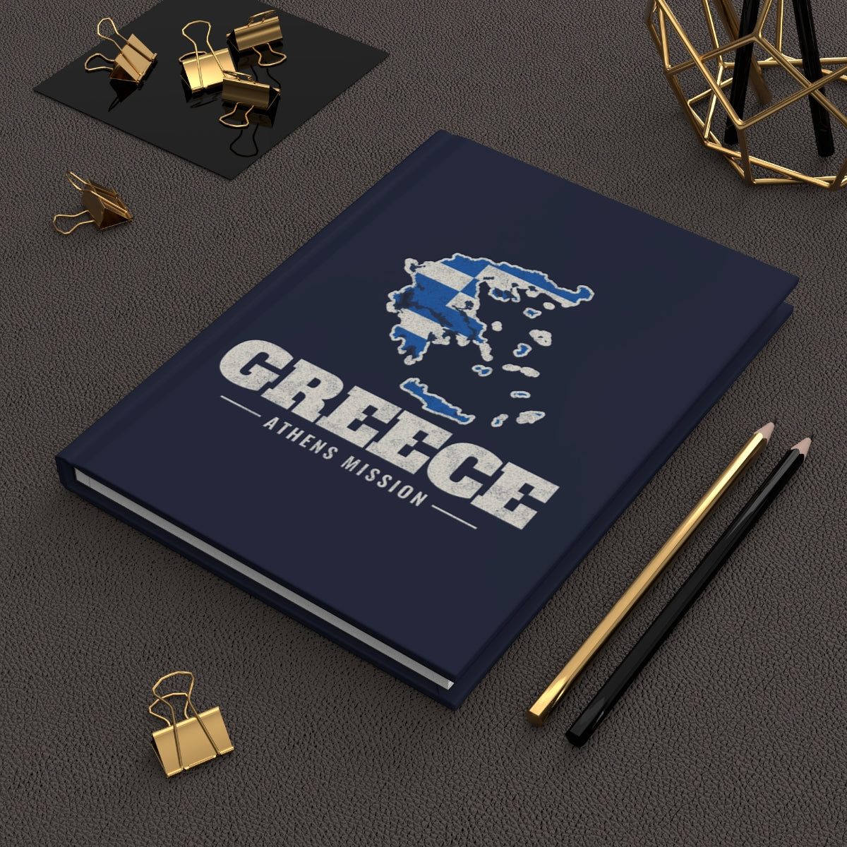 Greece Athens Mission flag map journal by Weak Things view 2
