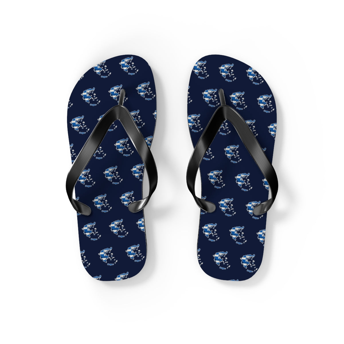 Greece Mission flag map flip flops by Weak Things view 2