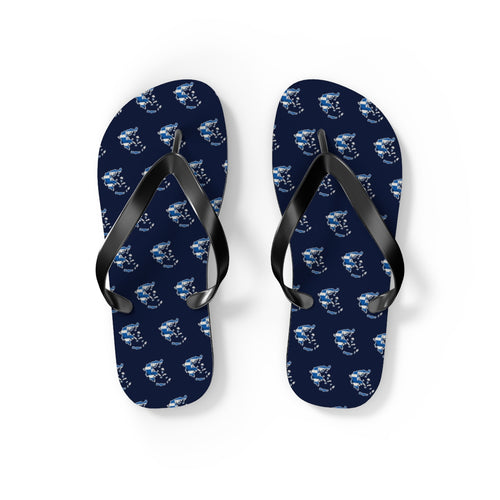 Greece Mission flag map flip flops by Weak Things view 2