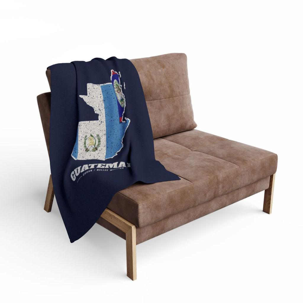 Guatemala Coban/Belize Mission flag map fleece blanket by Weak Things view 2