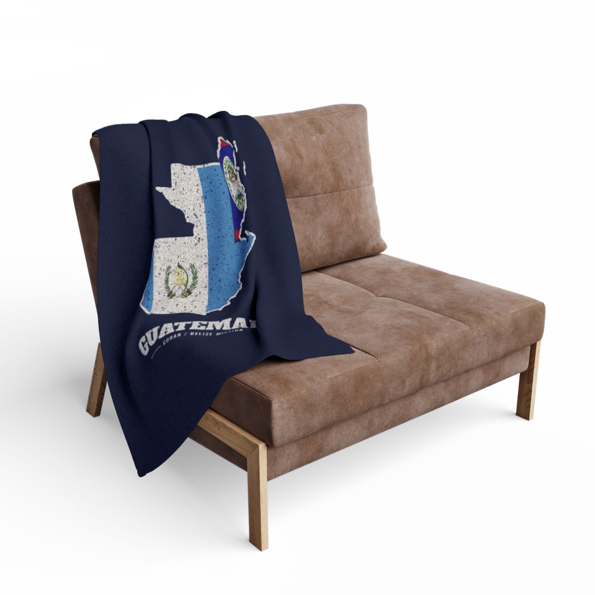 Guatemala Coban/Belize Mission flag map fleece blanket by Weak Things view 2