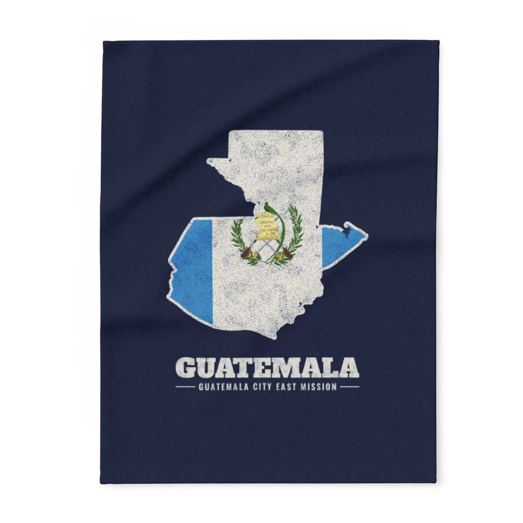 Guatemala Guatemala City East Mission flag map fleece blanket by Weak Things