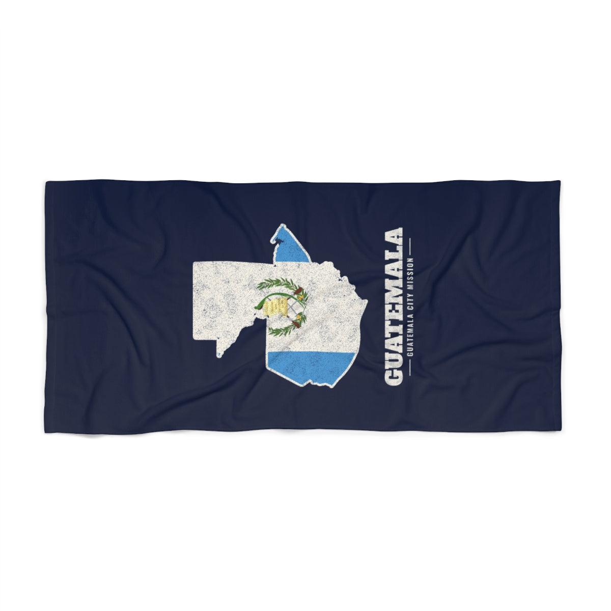 Guatemala Guatemala City Mission flag map beach towel by Weak Things view 2