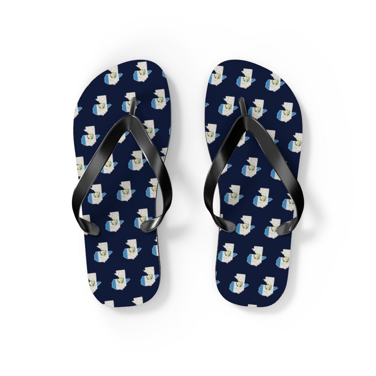 Guatemala Mission flag map flip flops by Weak Things view 2