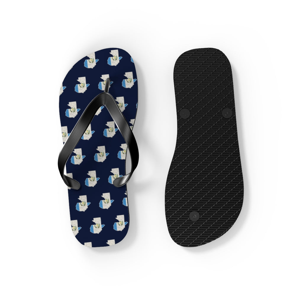 Guatemala Mission flag map flip flops by Weak Things view 4