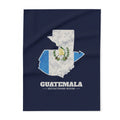 Guatemala Quetzaltenango Mission flag map fleece blanket by Weak Things