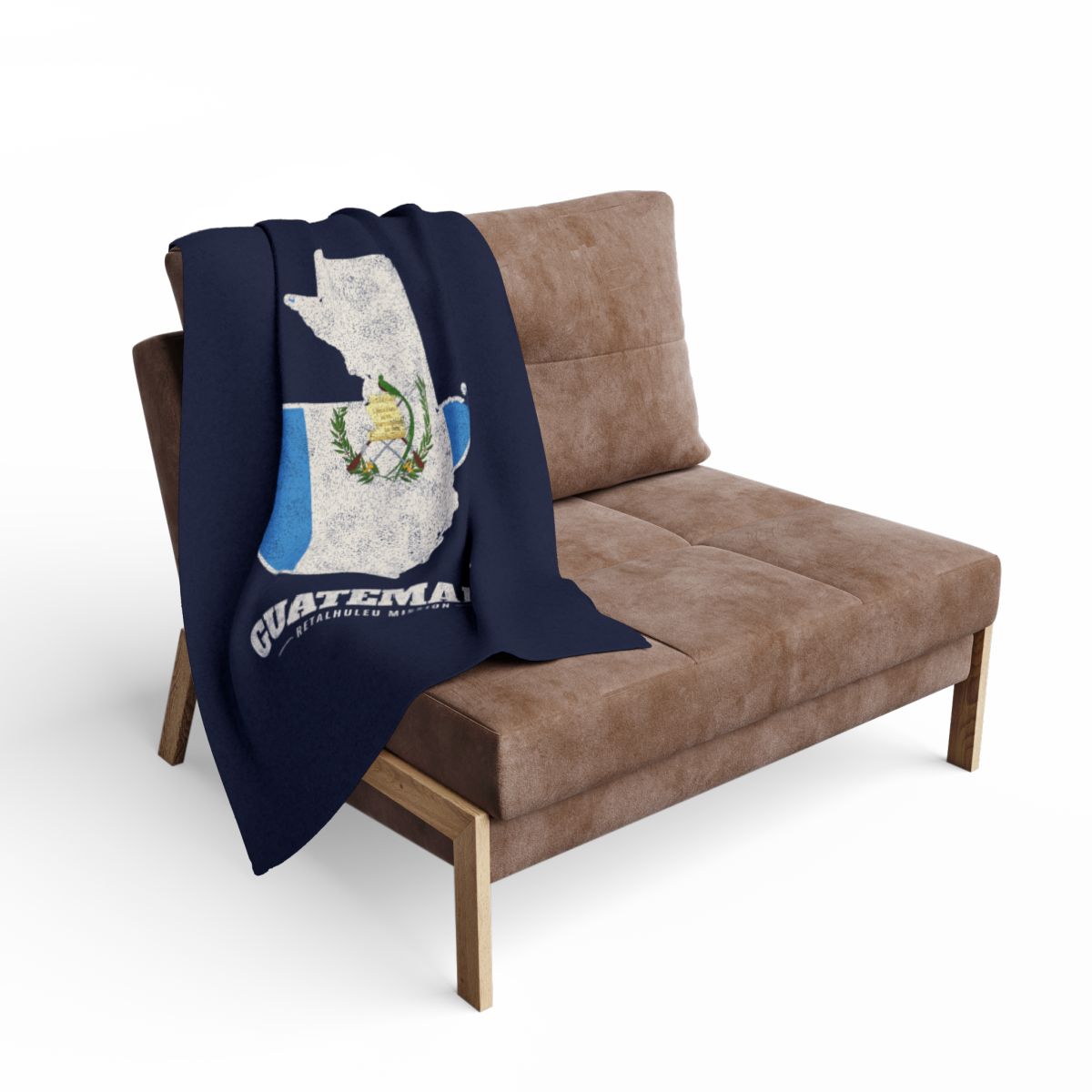 Guatemala Retalhuleu Mission flag map fleece blanket by Weak Things view 2