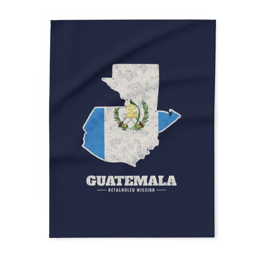 Guatemala Retalhuleu Mission flag map fleece blanket by Weak Things