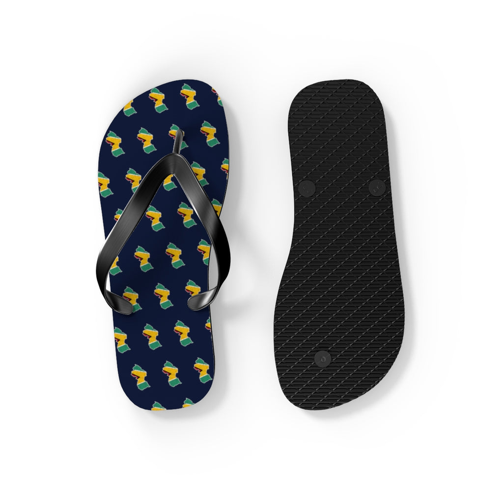 Guyana Mission flag map flip flops by Weak Things view 4