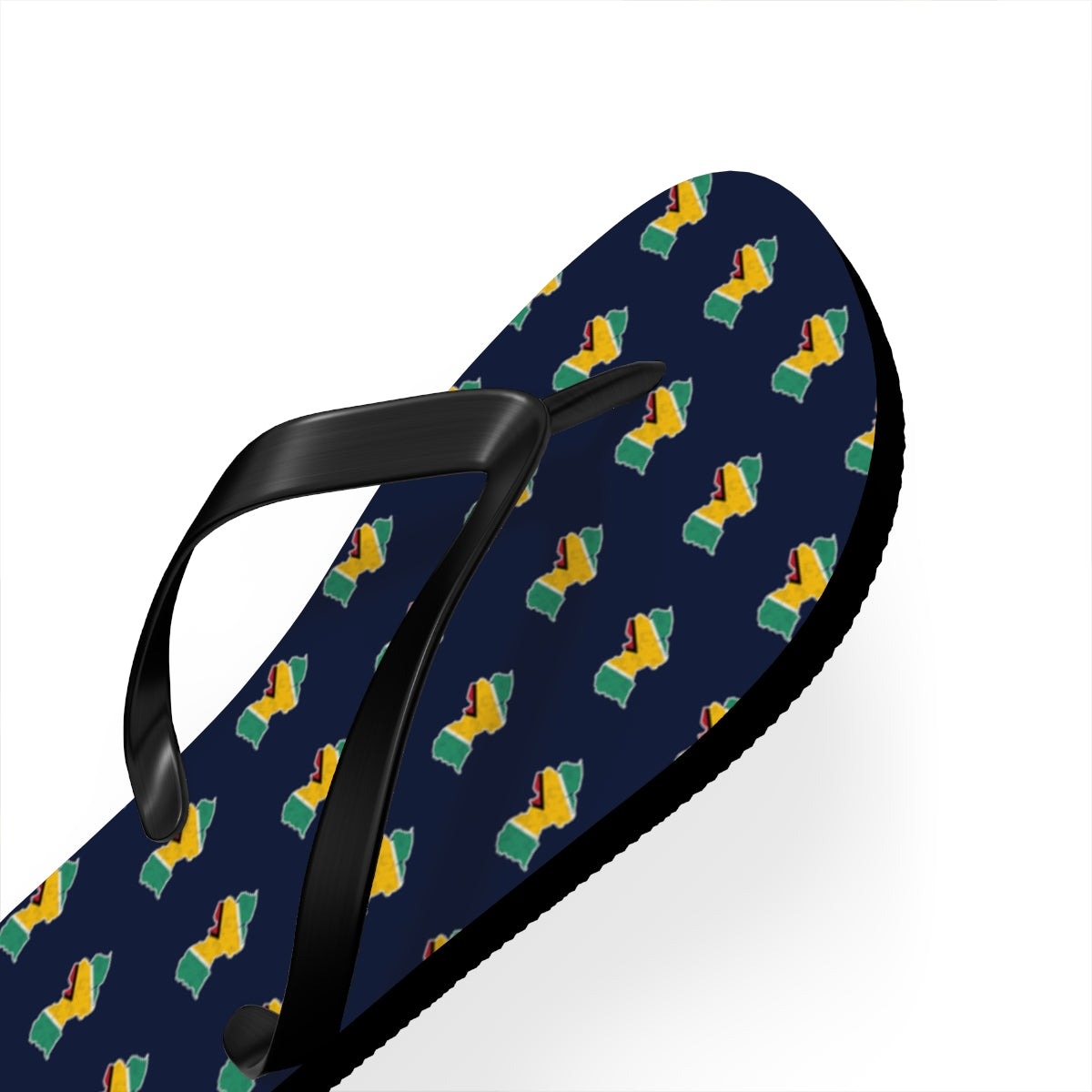 Guyana Mission flag map flip flops by Weak Things view 3
