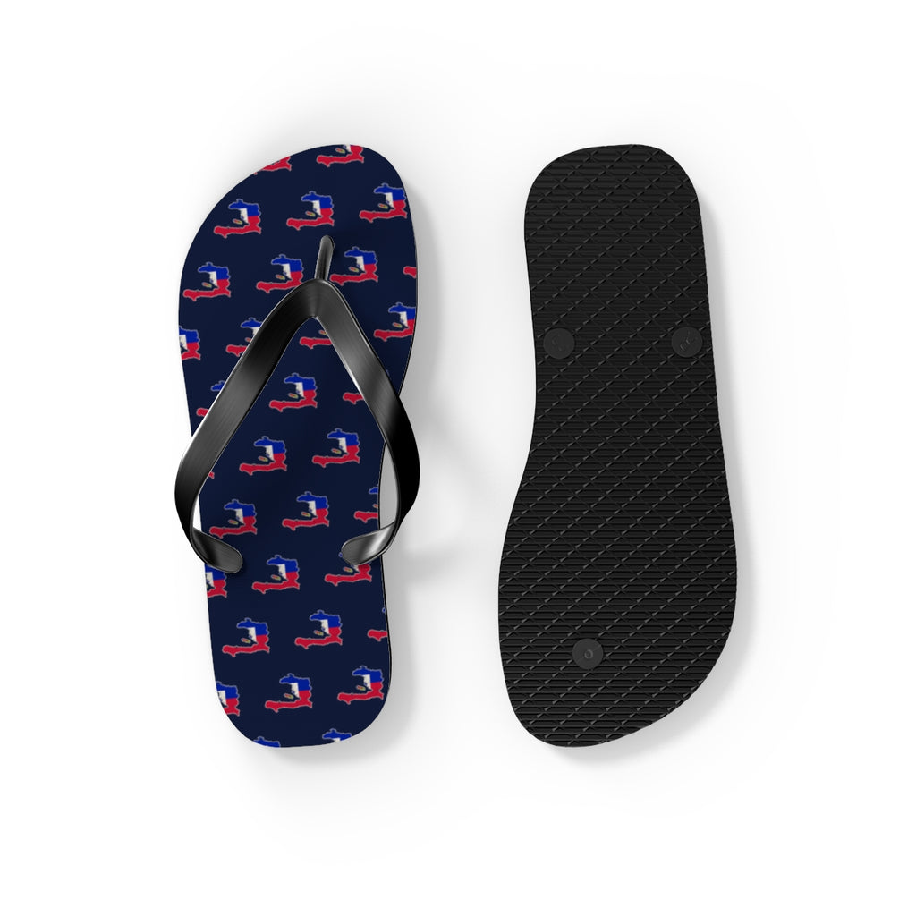 Haiti Mission flag map flip flops by Weak Things view 4
