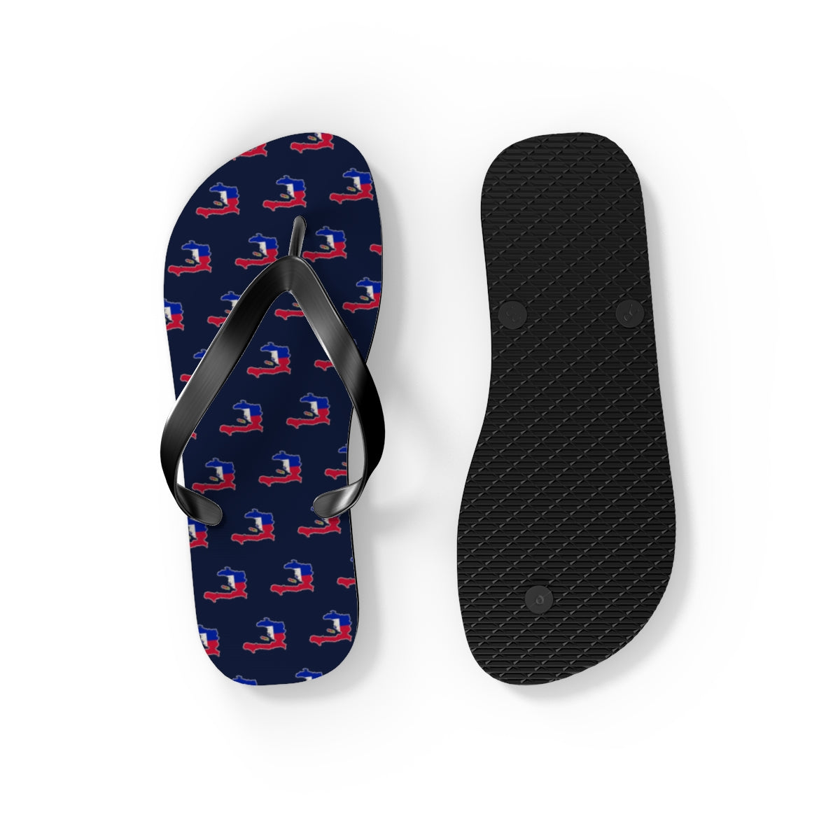 Haiti Mission flag map flip flops by Weak Things view 4