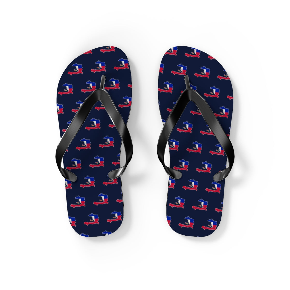 Haiti Mission flag map flip flops by Weak Things view 2