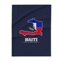 Haiti Port-au-Prince Mission flag map fleece blanket by Weak Things
