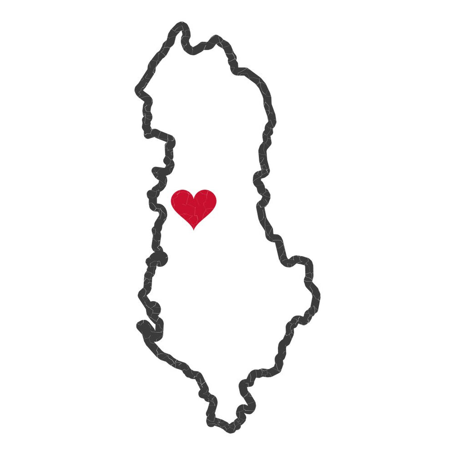 Albania Tirana Mission Heart Map design