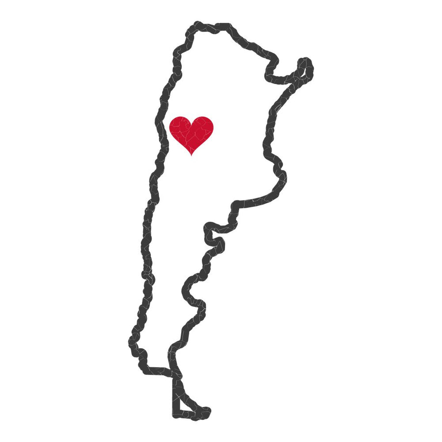 Argentina Mendoza Mission Heart Map design