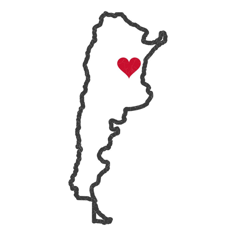 Argentina Santa Fe Mission Heart Map design