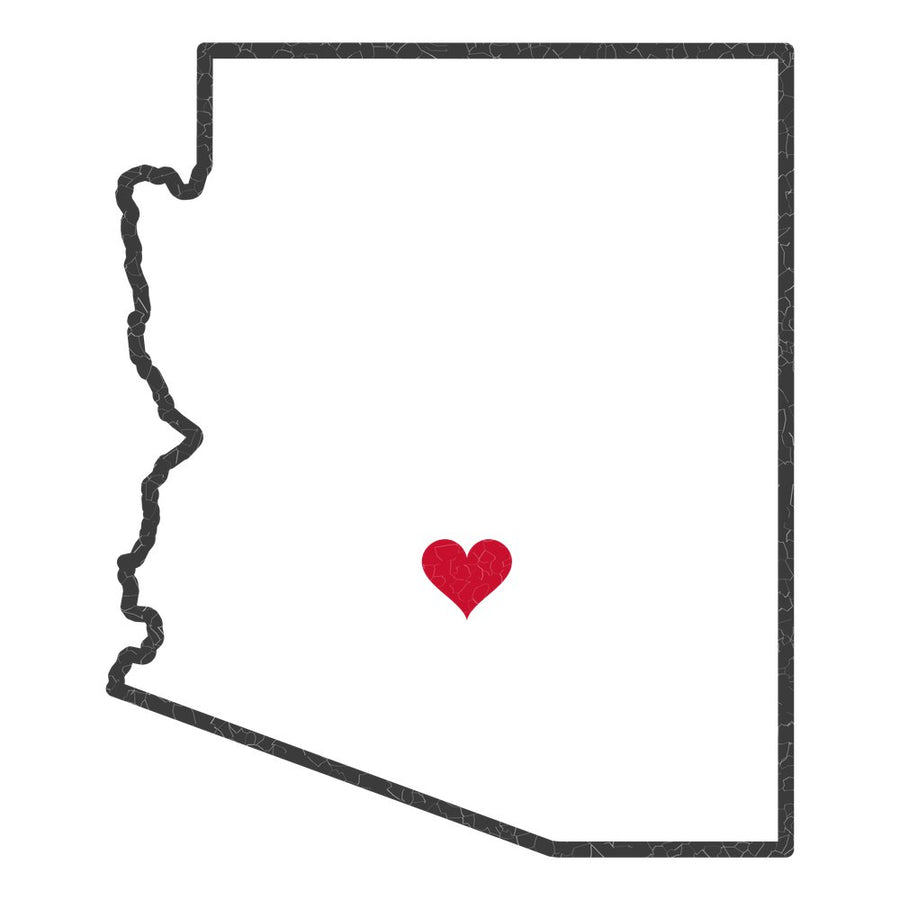 Arizona Gilbert Mission Heart Map design