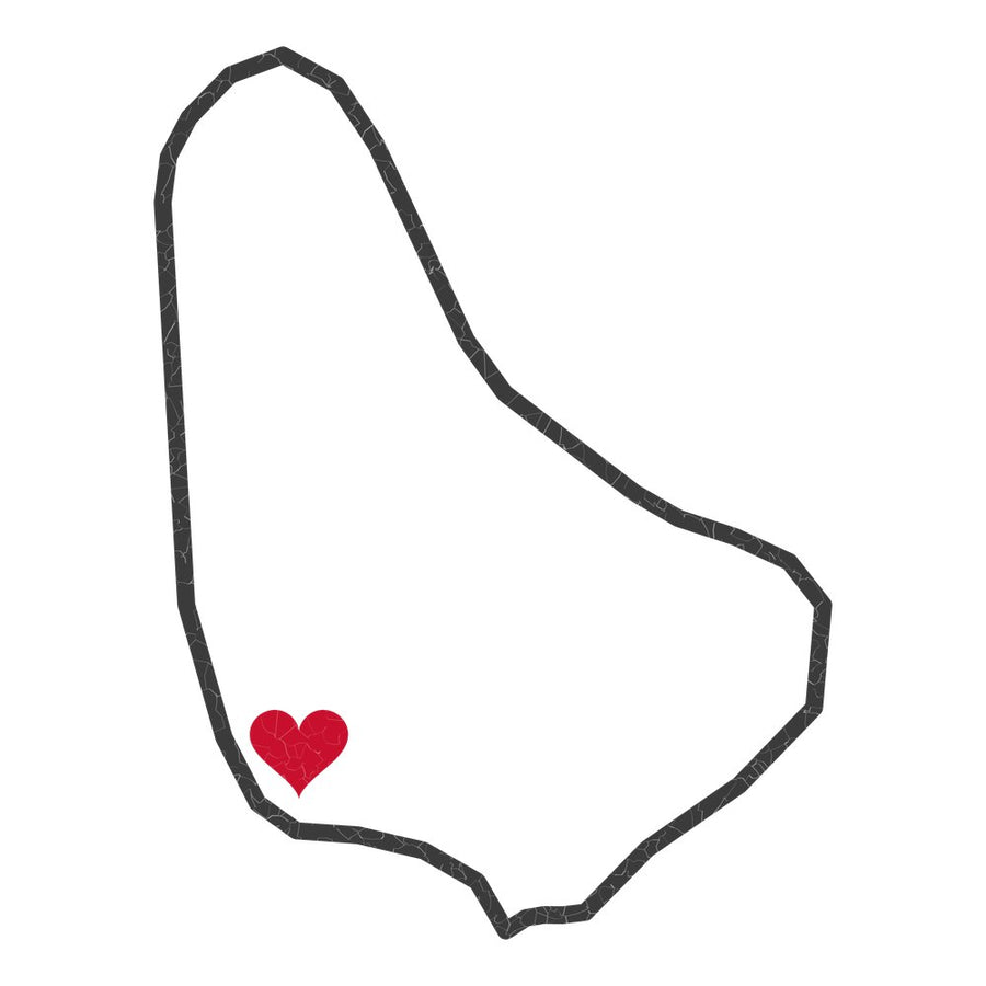 Barbados Bridgetown Mission Heart Map design