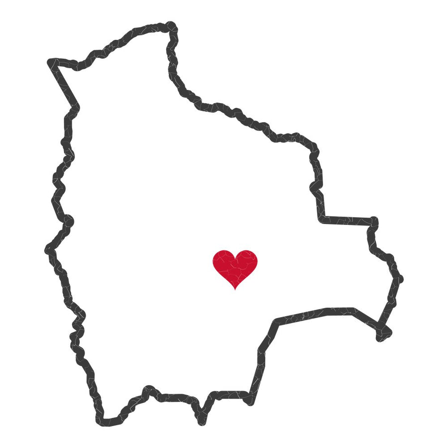 Bolivia Santa Cruz Mission Heart Map design