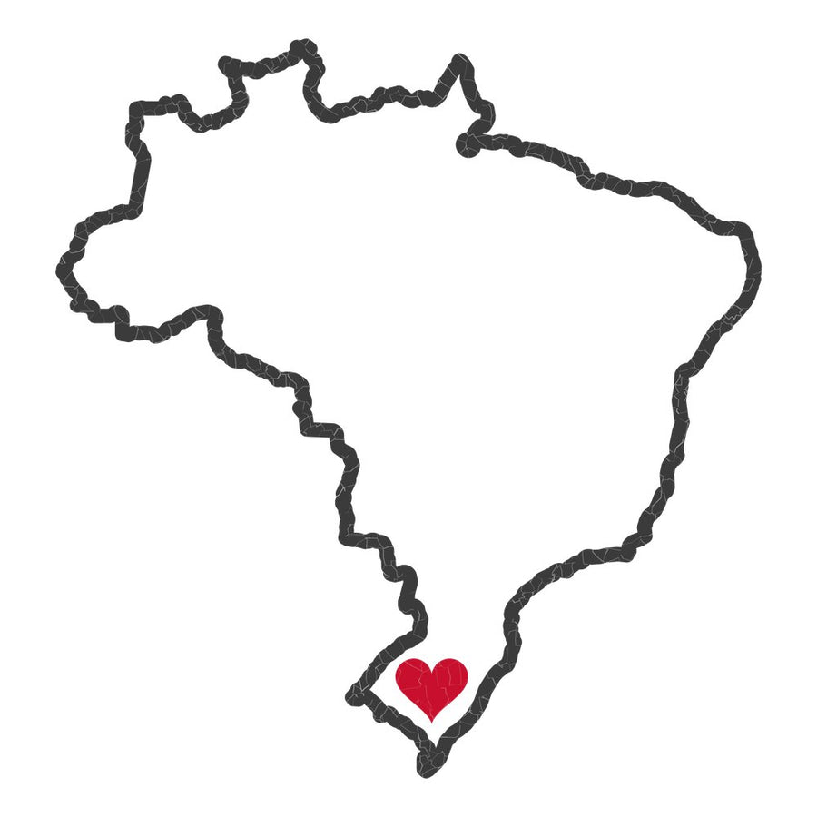Brazil Santa Maria Mission Heart Map design