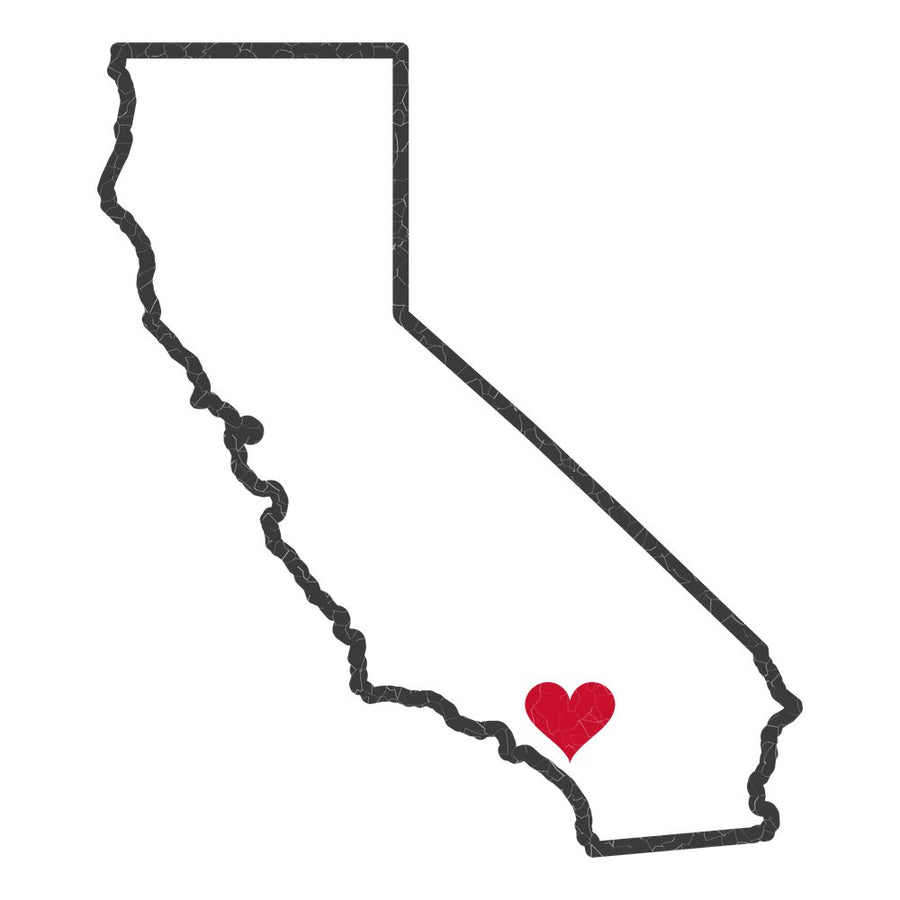 California Anaheim Mission Heart Map design