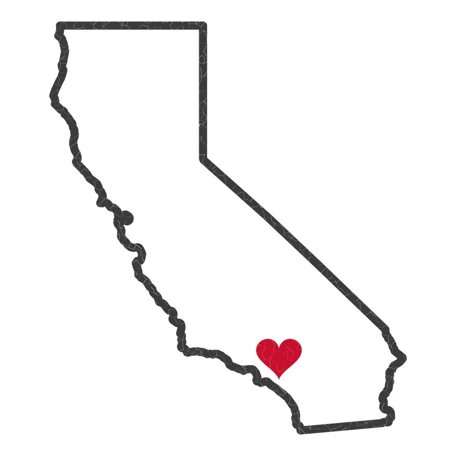 California Arcadia Mission Heart Map design