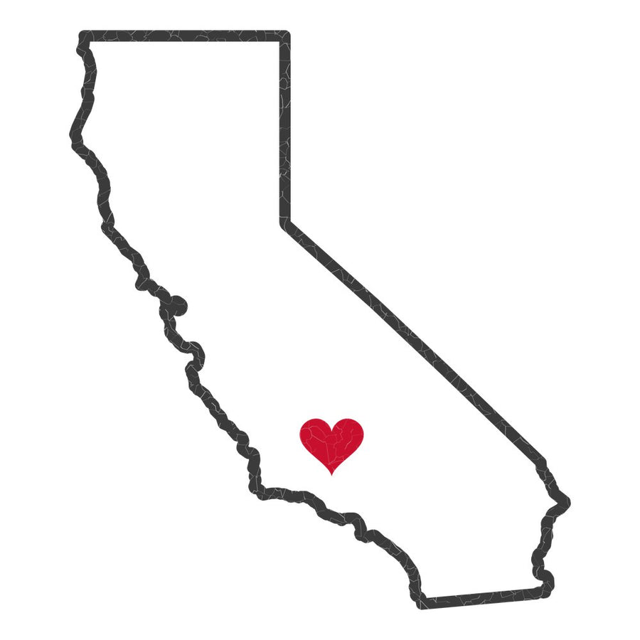 California Bakersfield Mission Heart Map design