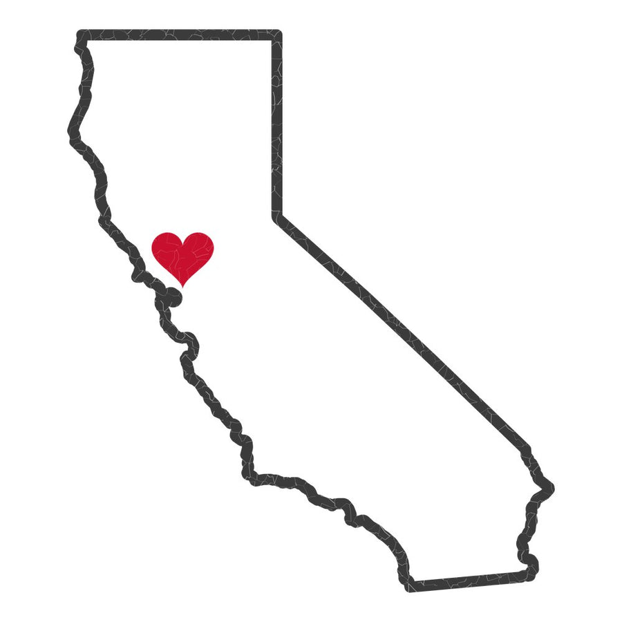 California Oakland/San Francisco Mission Heart Map design