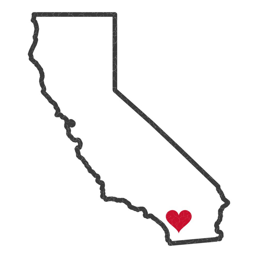 California Oceanside Mission Heart Map design