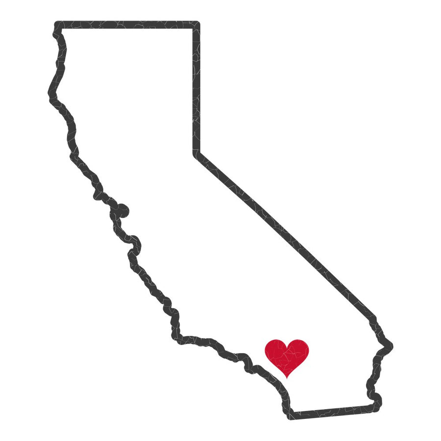 California Riverside Mission Heart Map design