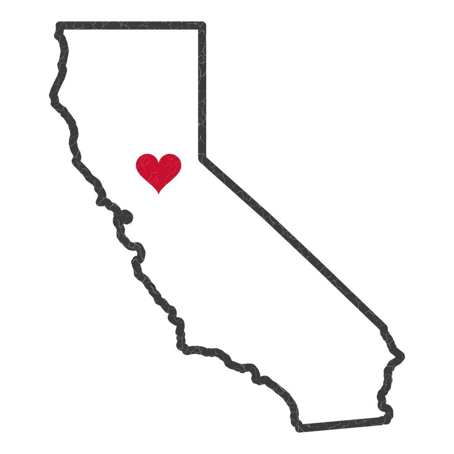 California Roseville Mission Heart Map design
