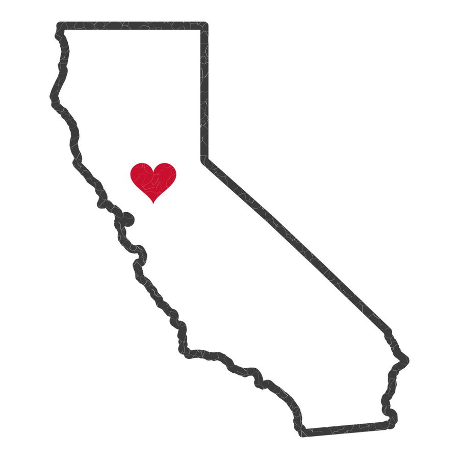 California Sacramento Mission Heart Map design