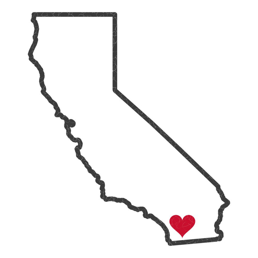 California San Diego Mission Heart Map design