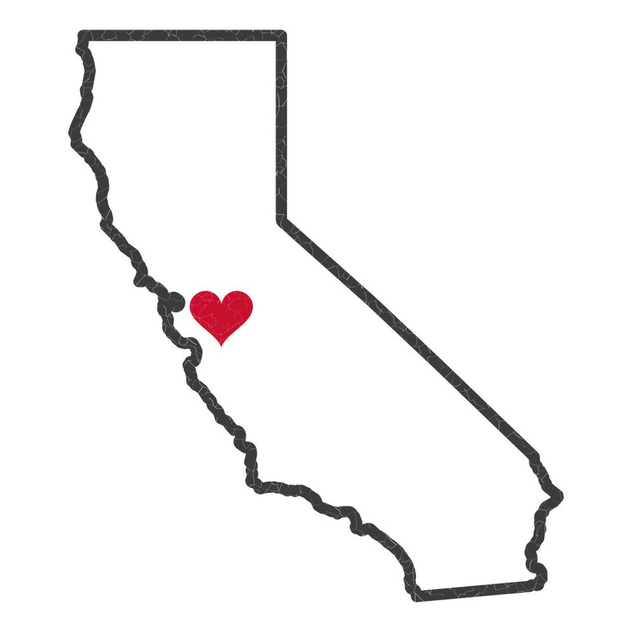 California San Jose Mission Heart Map design